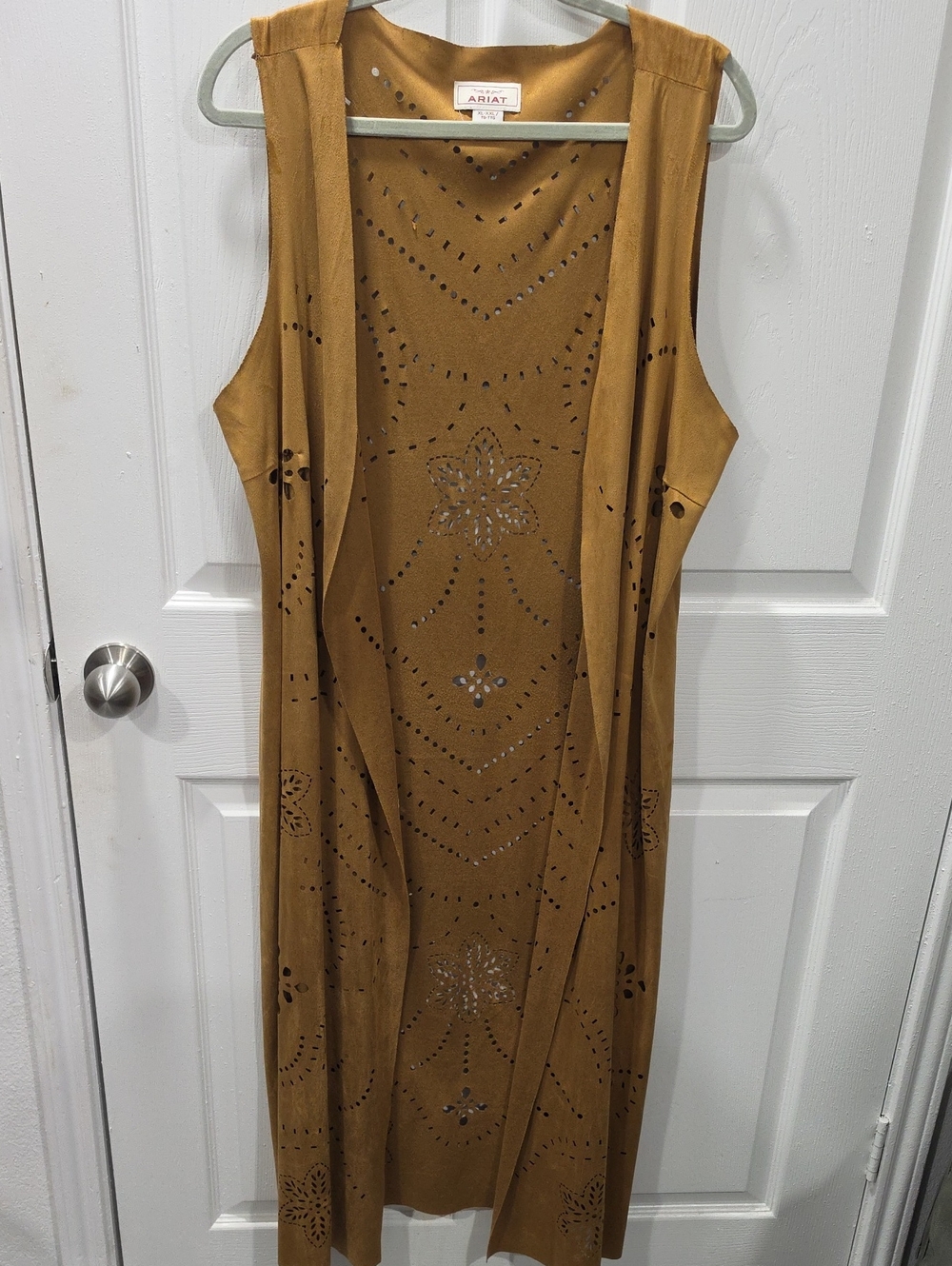 Ariat Camel Laser-Cut Midi Duster
